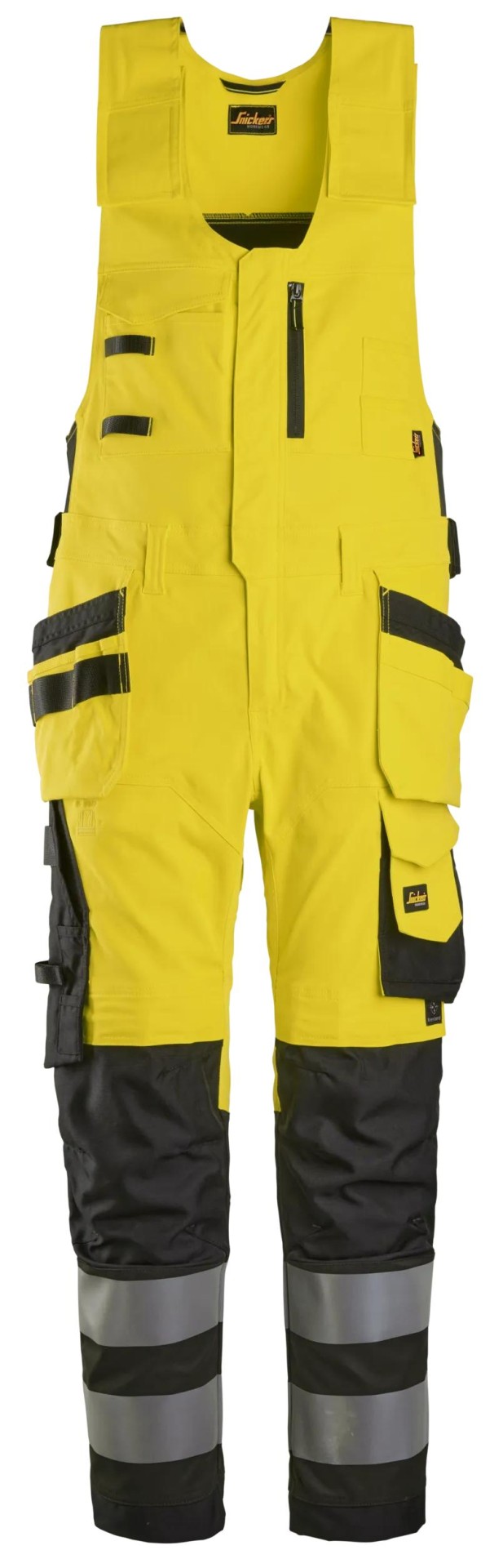 High-Vis, Kombi-Arbeitshose mit Holstertaschen, Warnschutzklasse 2
