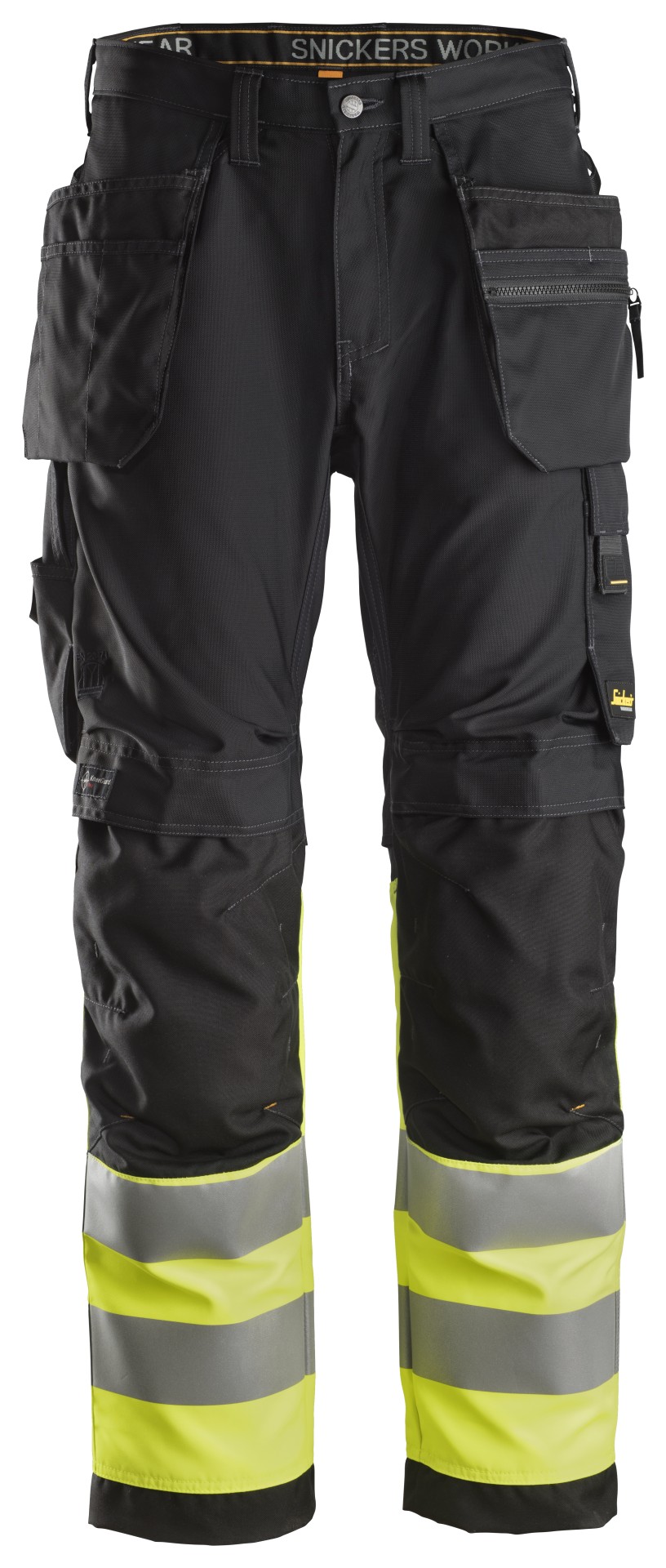 High-Vis, Arbeitshose+ mit Holstertaschen, Warnschutzklasse 1
