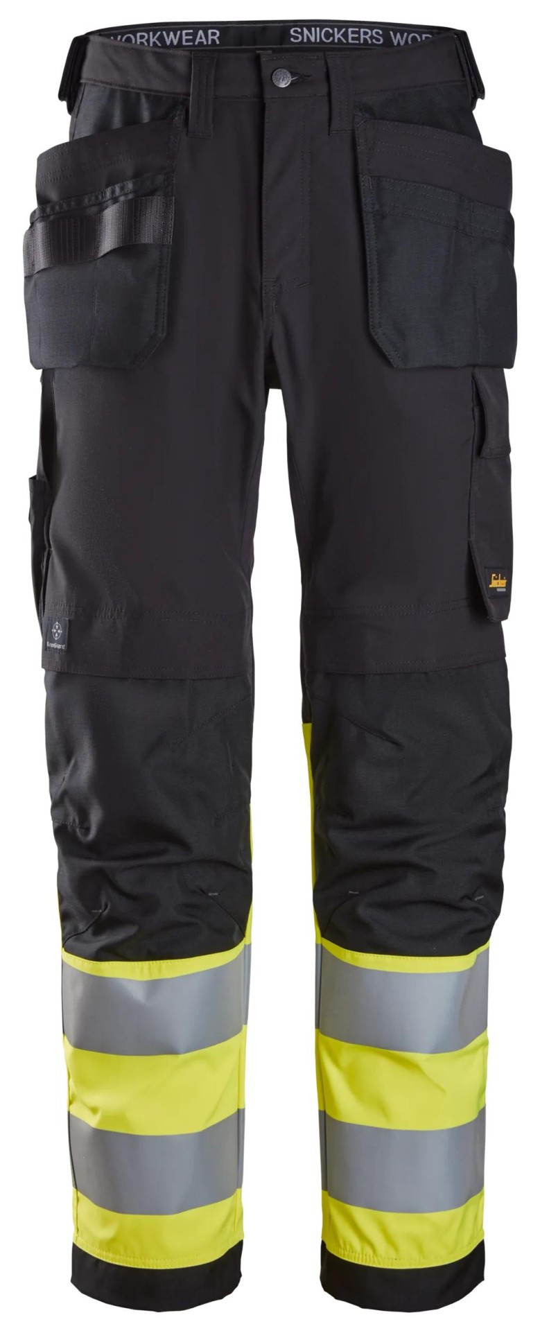 High-Vis, Arbeitshose mit Holstertaschen, Warnschutzklasse 1