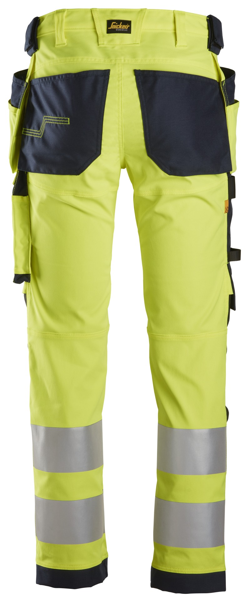 High-Vis, Warnschutz-Stretchhose (High-Vis Kl. 2) mit Holstertaschen