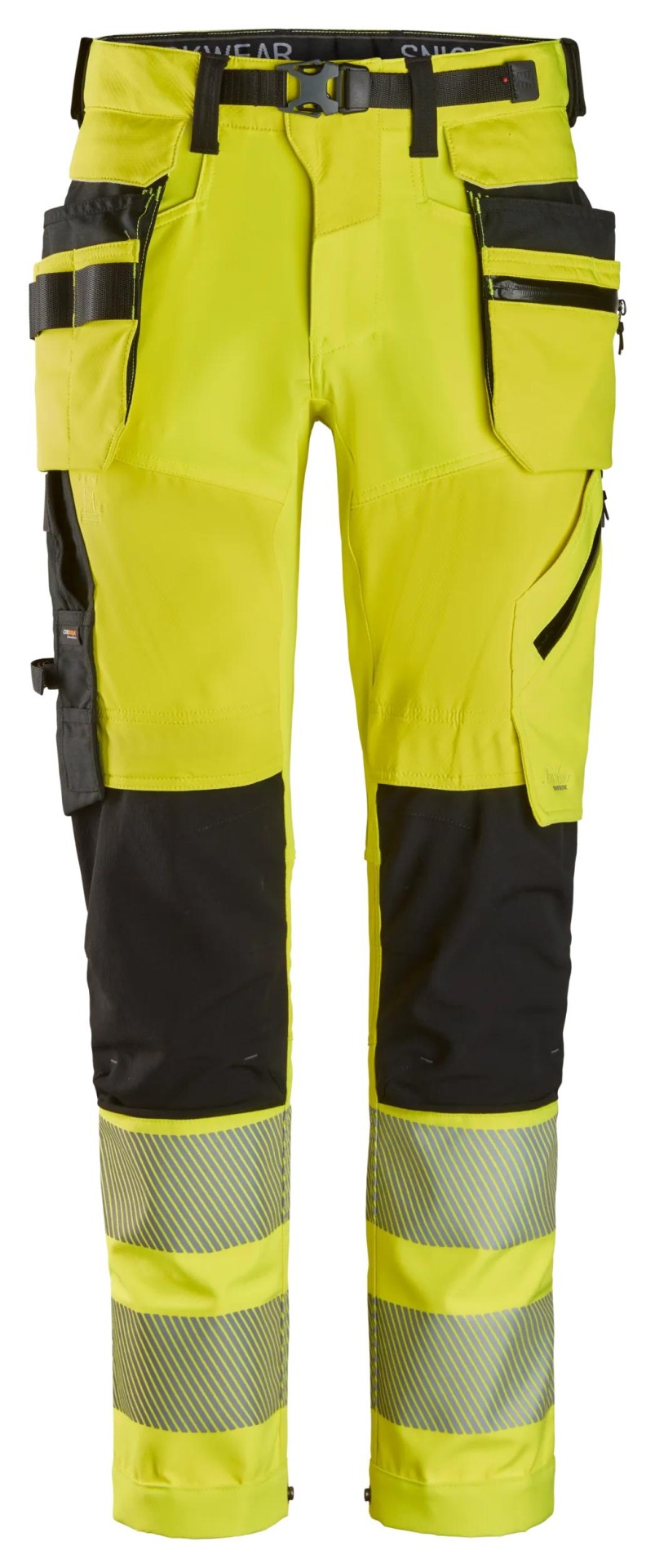 High-Vis, Arbeitshose mit abnehmbaren Holstertaschen, Warnschutzklasse 2