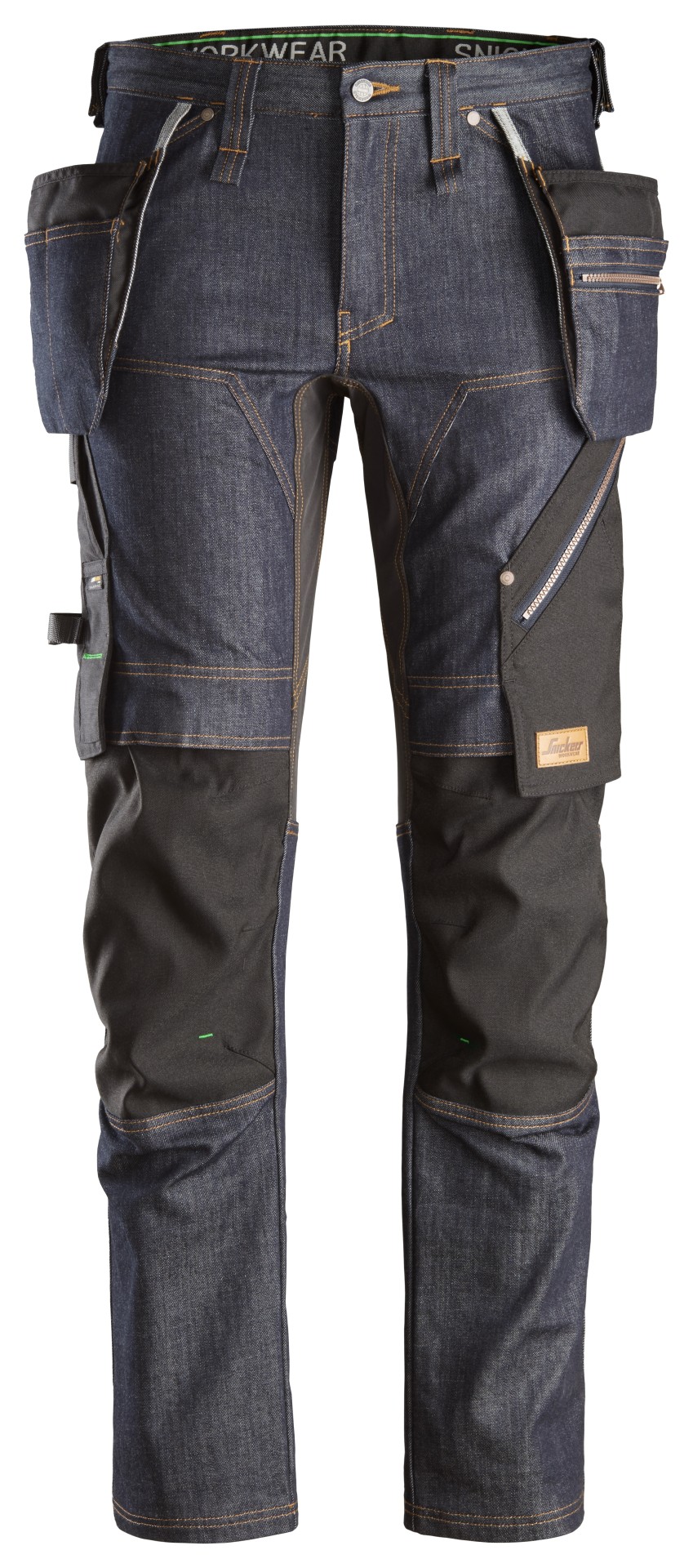 FlexiWork, Jeans-Arbeitshose+ mit Holstertaschen