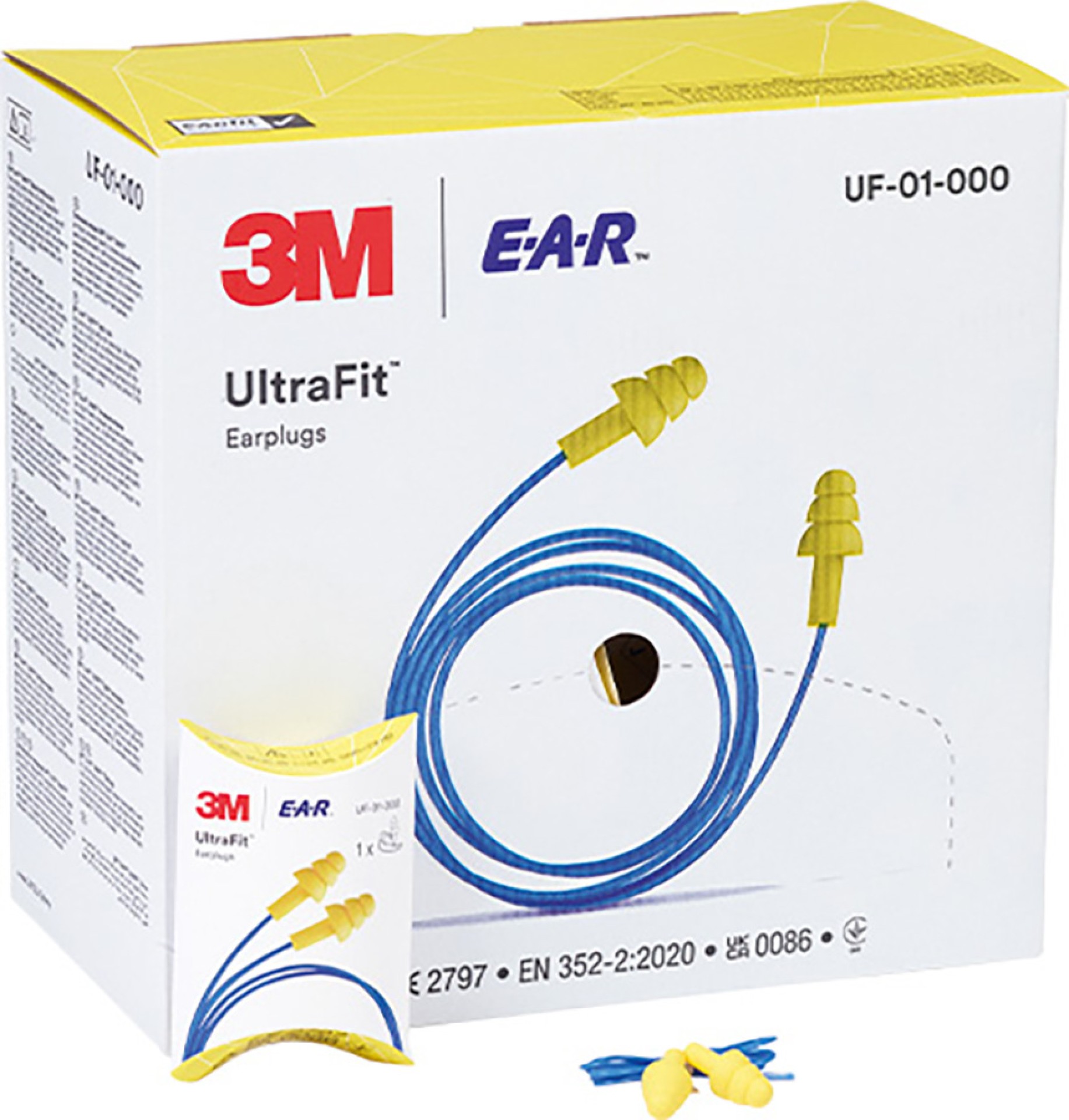 3M EAR ULTRAFIT Gehoerschutzstoepfel mit Dämmlamellen und Kordel
