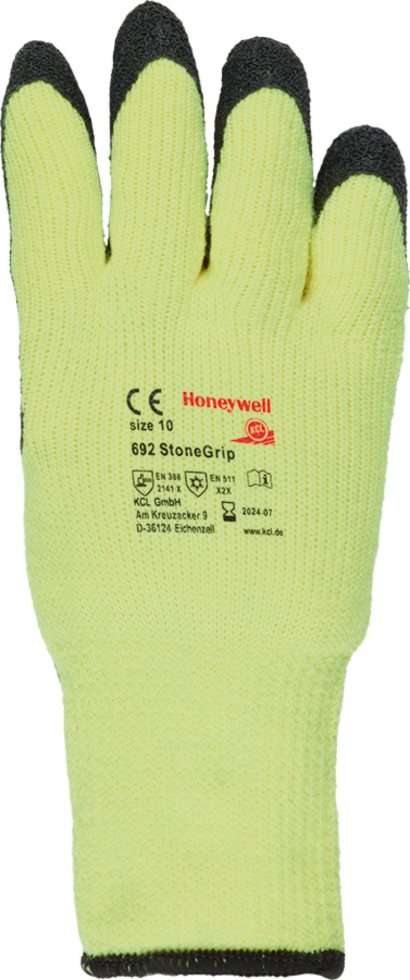 KCL Stonegrip Kälte-Schutzhandschuhe mit Latexbeschichtung, leuchtgelb