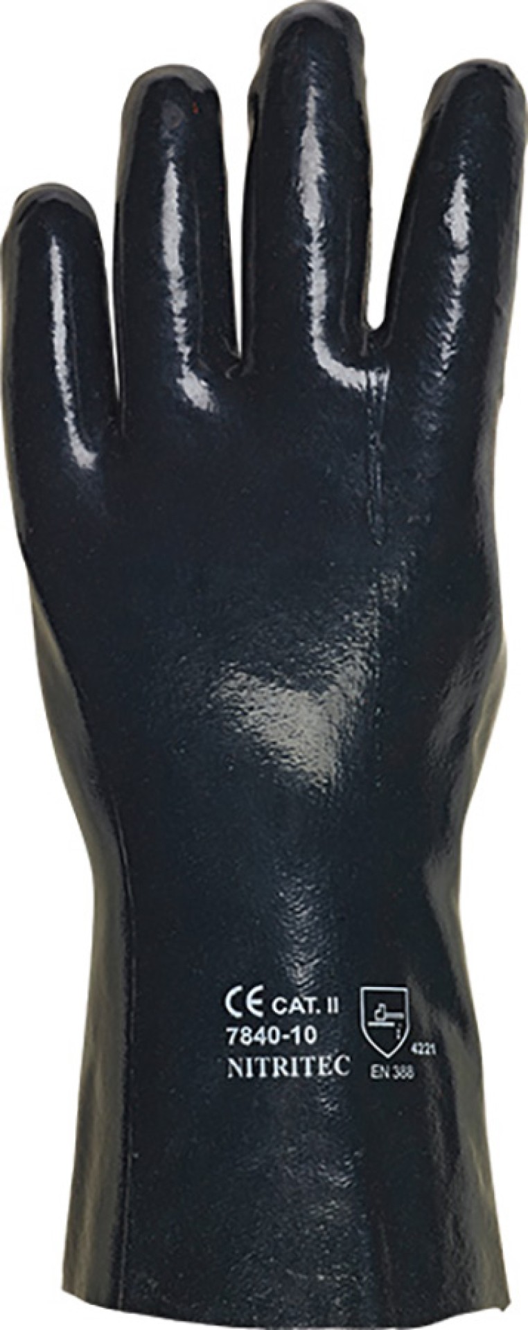 Nitrilbeschichtete Schutzhandschuhe Resista, dunkelblau, Grösse 10