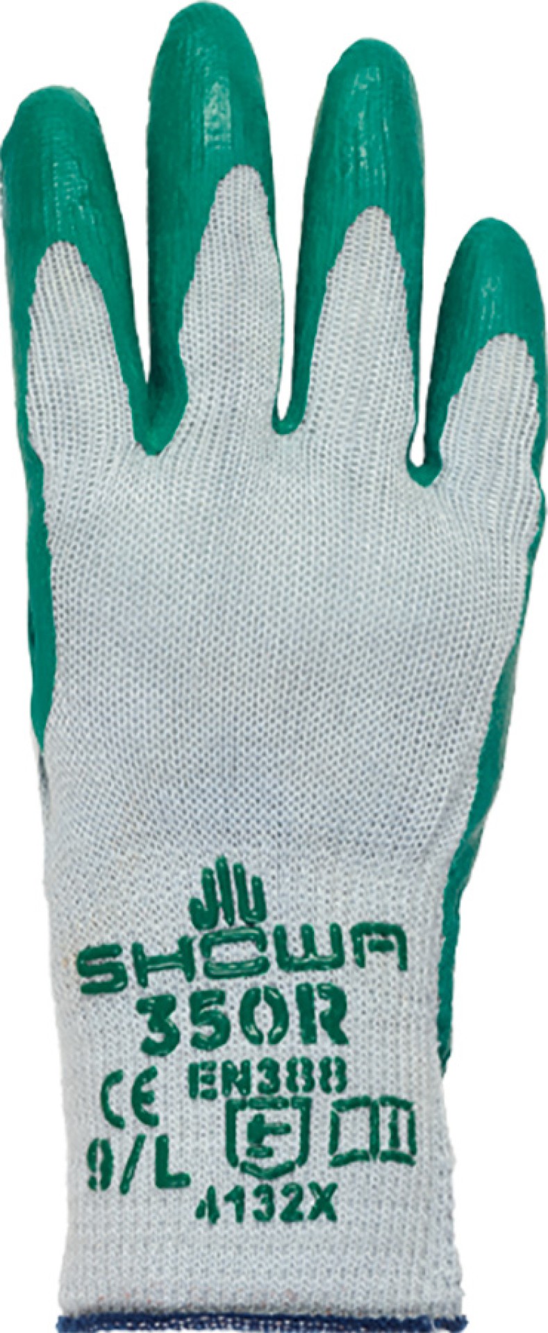 SHOWA Schutzhandschuhe aus Baumwolle mit Nitrilbeschichtung Grün