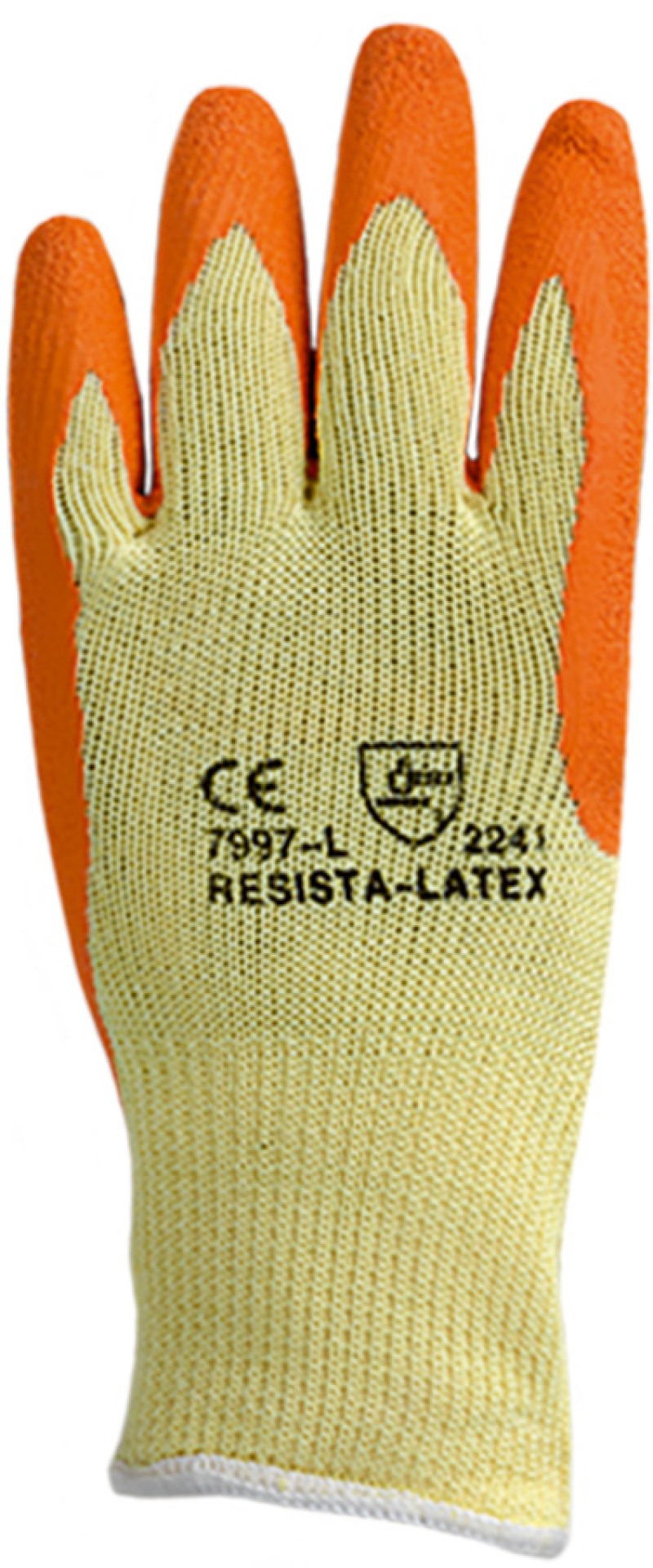 Resista Schutzhandschuhe mit Latexbeschichtung, gelb-orange, elastisch