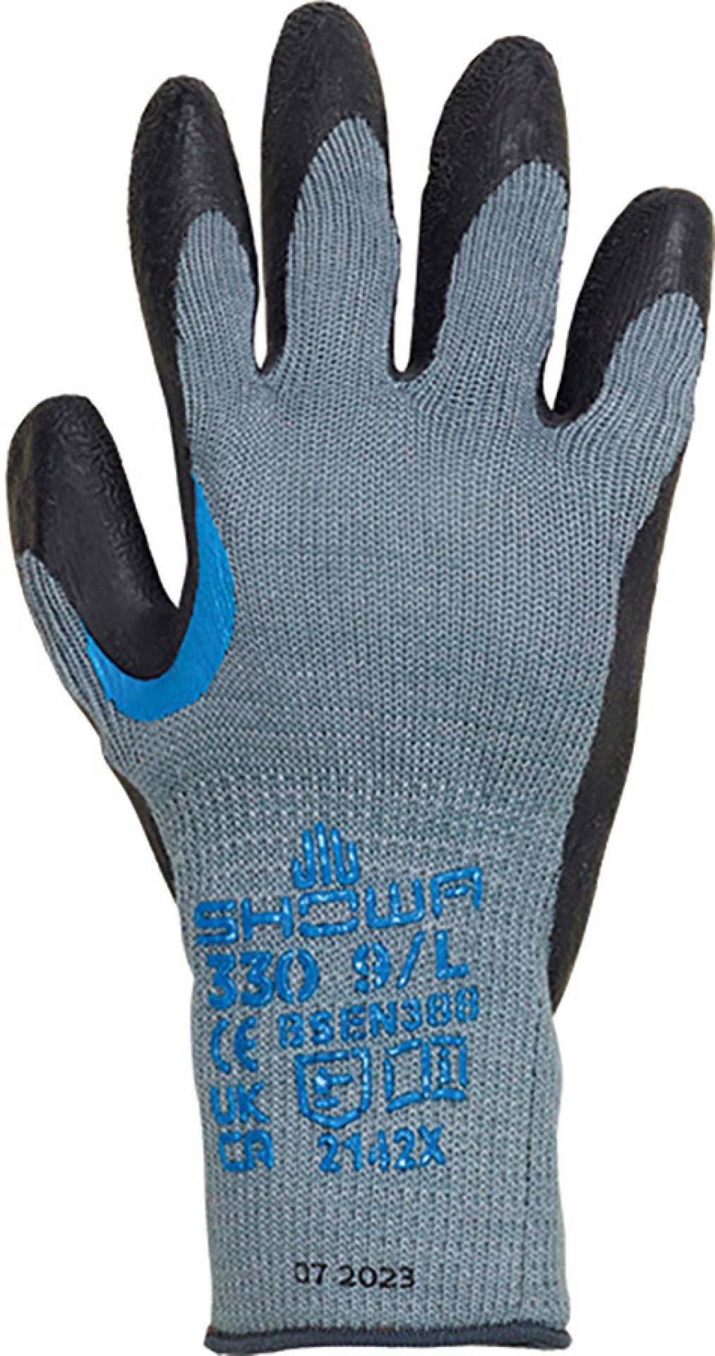 SHOWA Atlas 330 Schutzhandschuhe mit Latexbeschichtung, Herren