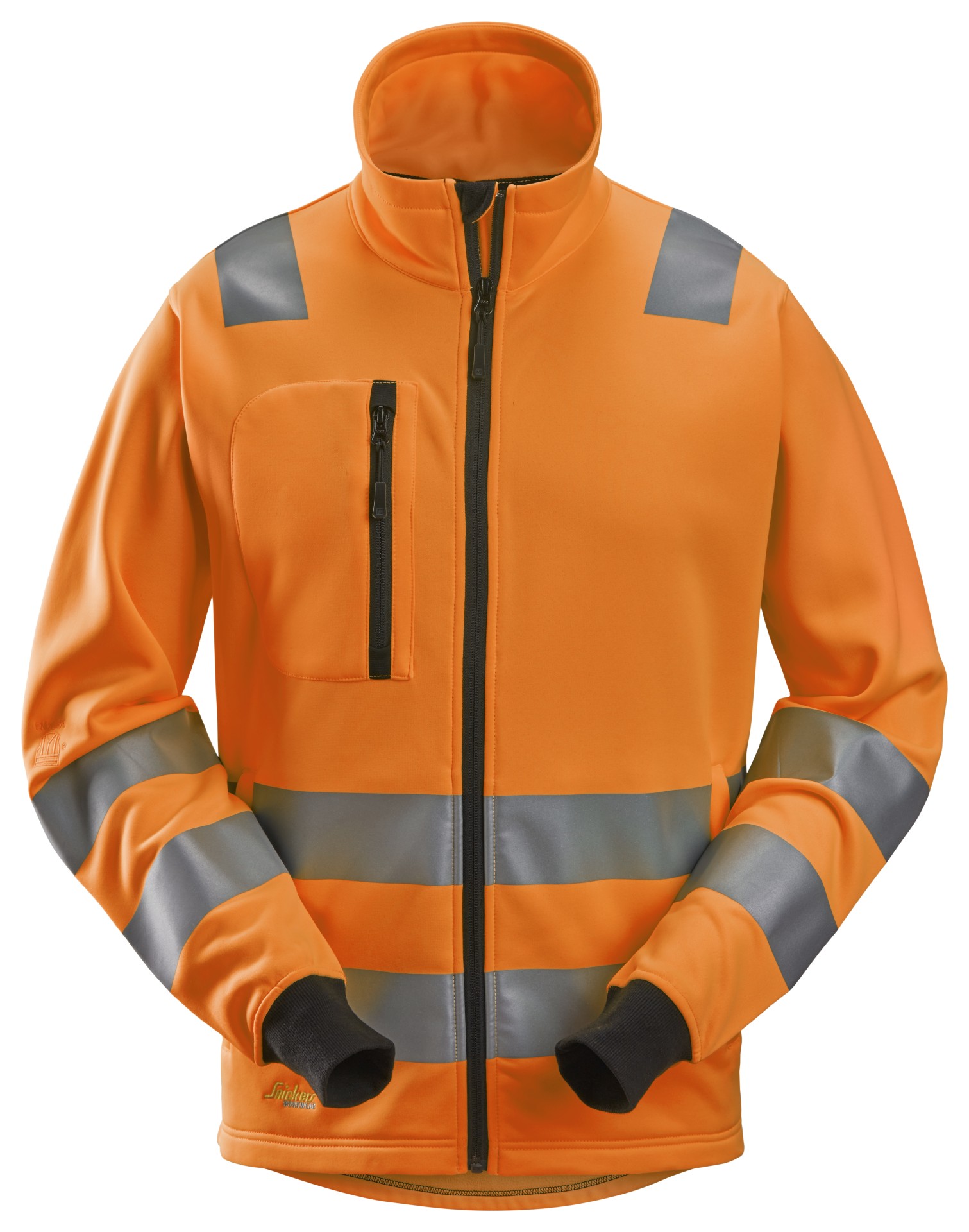 High-Vis, Jacke mit durchgehendem Reißverschluss, Warnschutzklasse 2/3