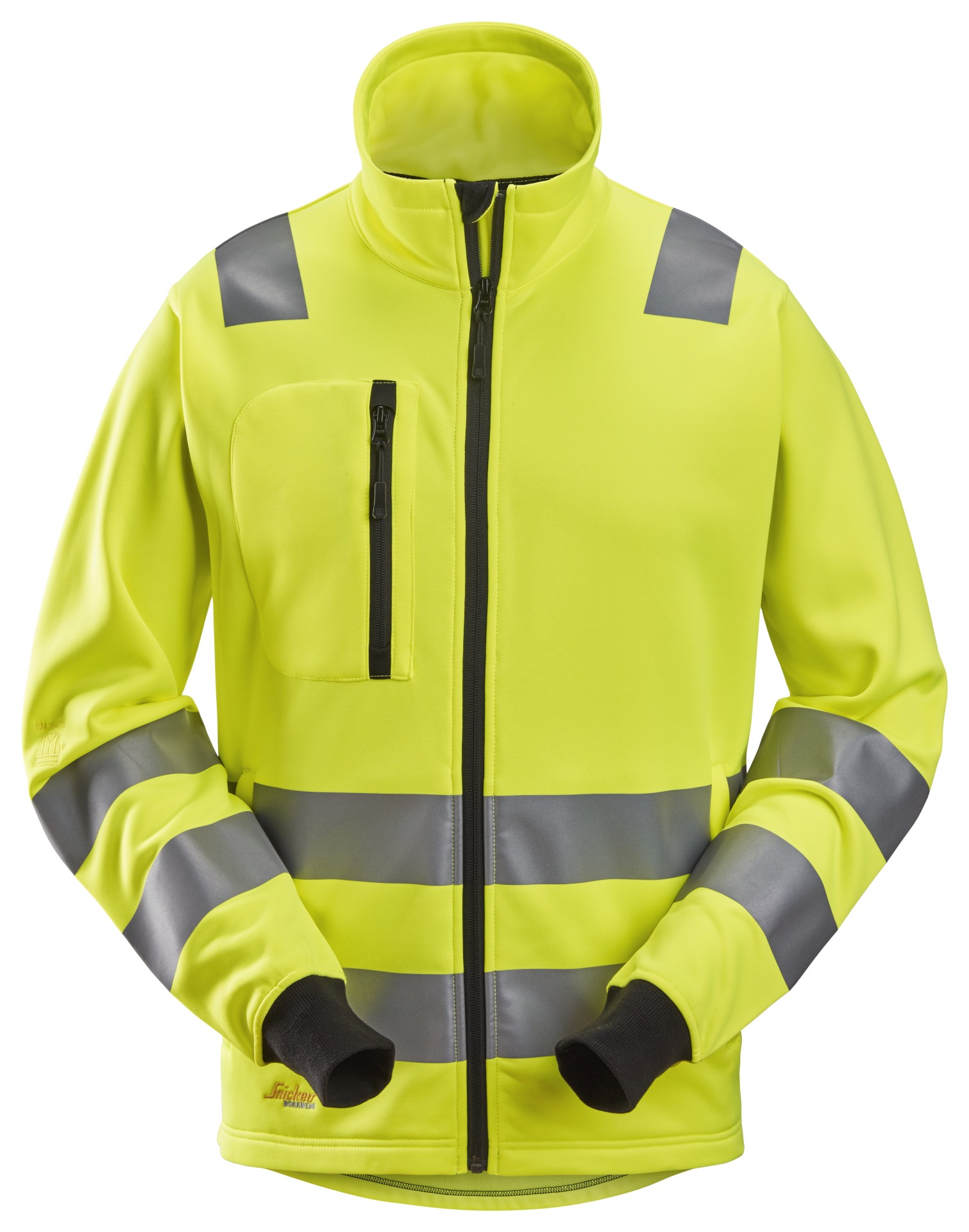 High-Vis, Jacke mit durchgehendem Reißverschluss, Warnschutzklasse 2/3