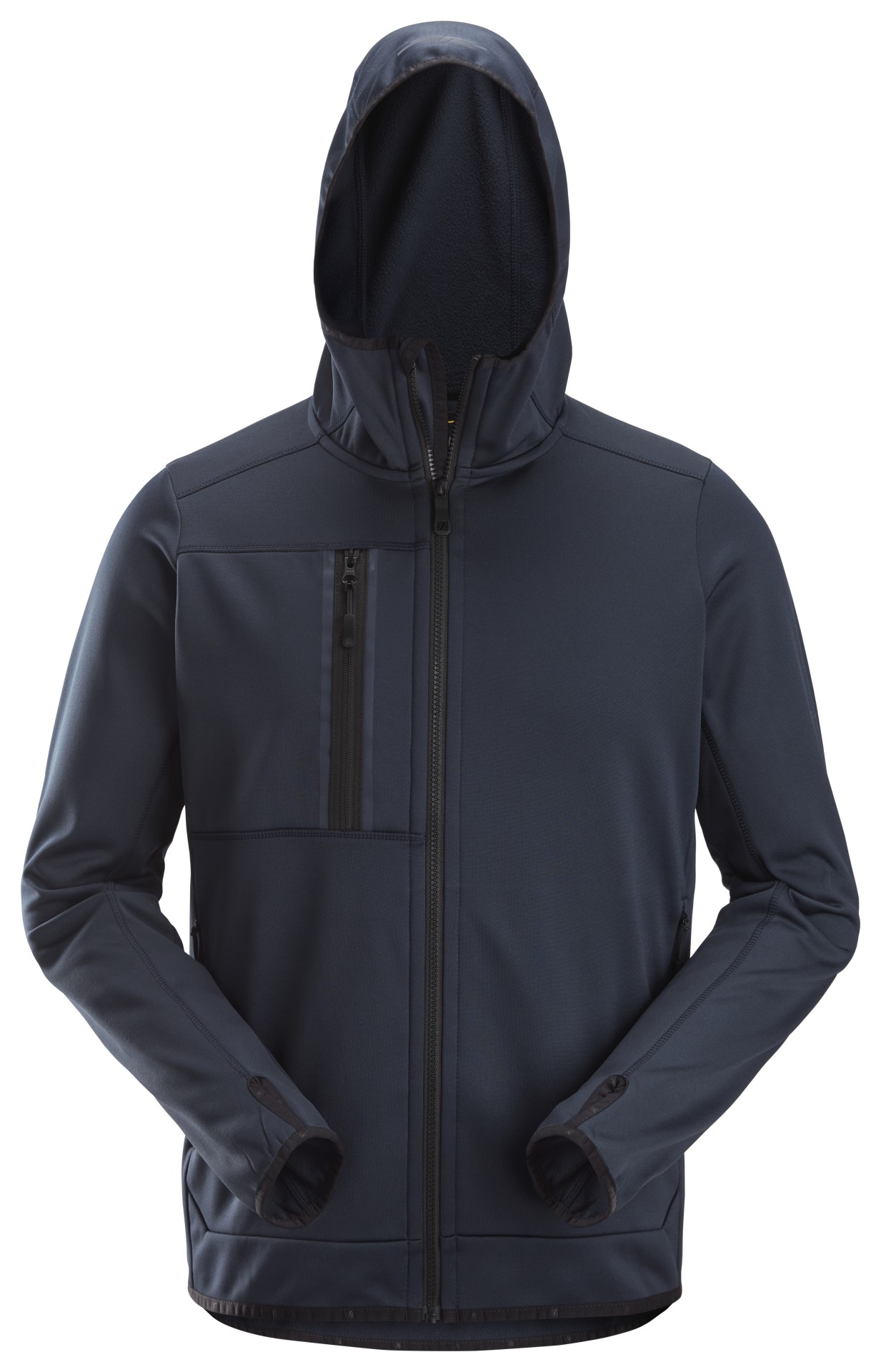 AllroundWork, Fleece-Kapuzenjacke mit durchgehendem Reißverschluss