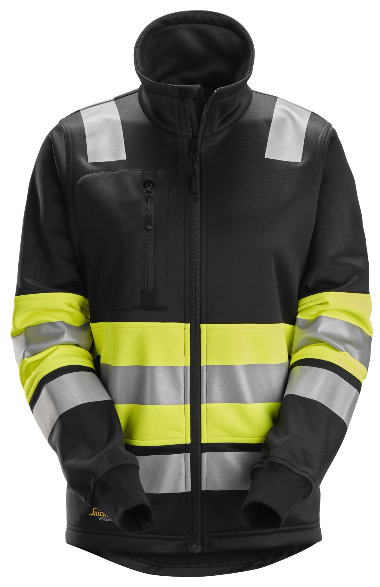 High-Vis, Damenjacke mit durchgehendem Reißverschluss, Warnschutzklasse 1