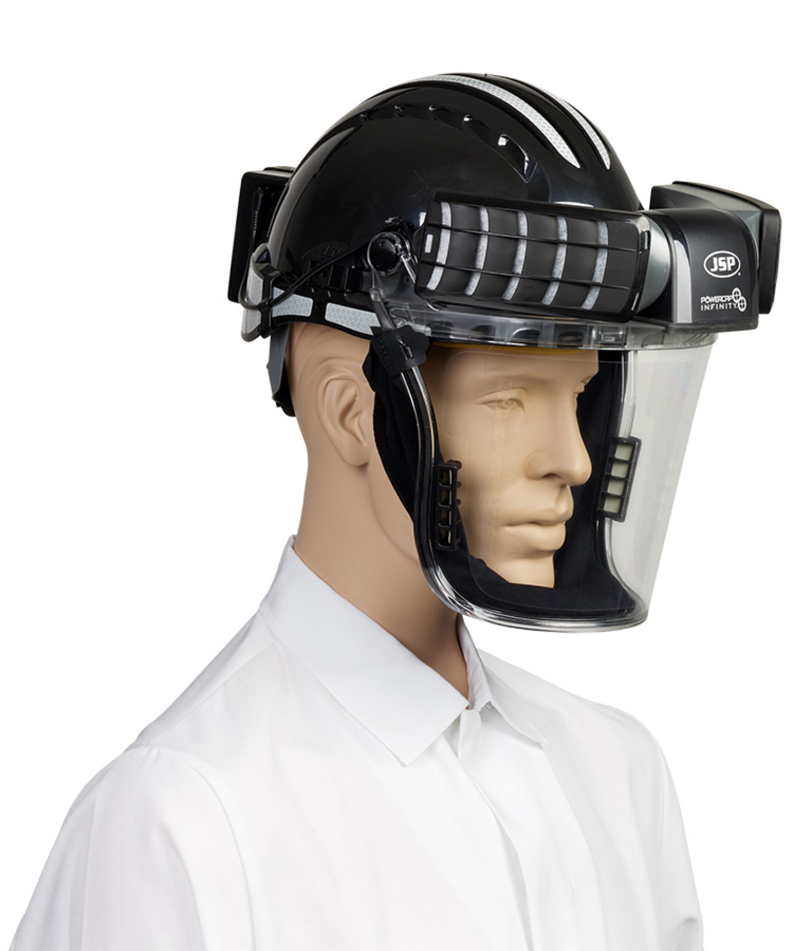 JSP Powercap Infinity Geblaesehelm TH3 mit Akku und Filtern