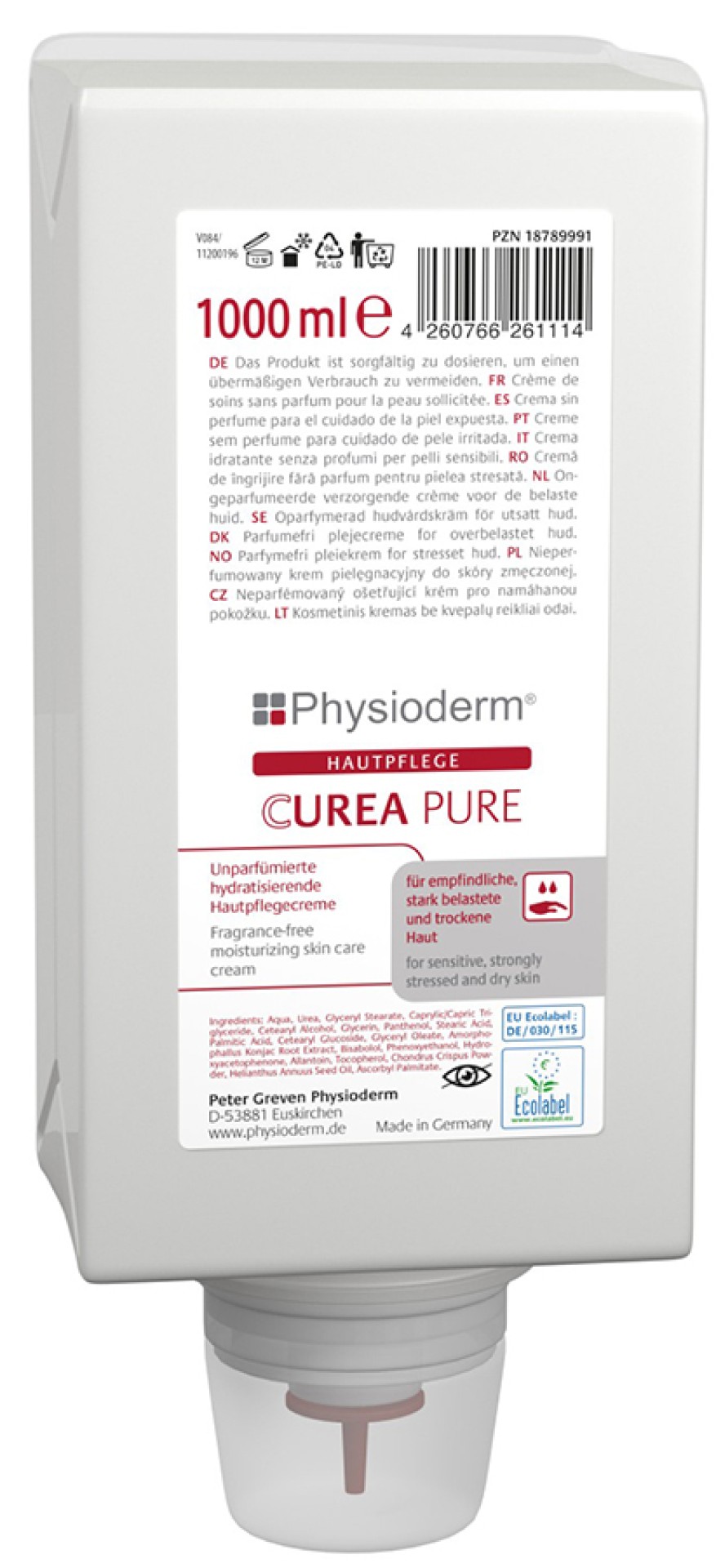GREVEN UREA Pflegecreme 2000ml für trockene, empfindliche Haut
