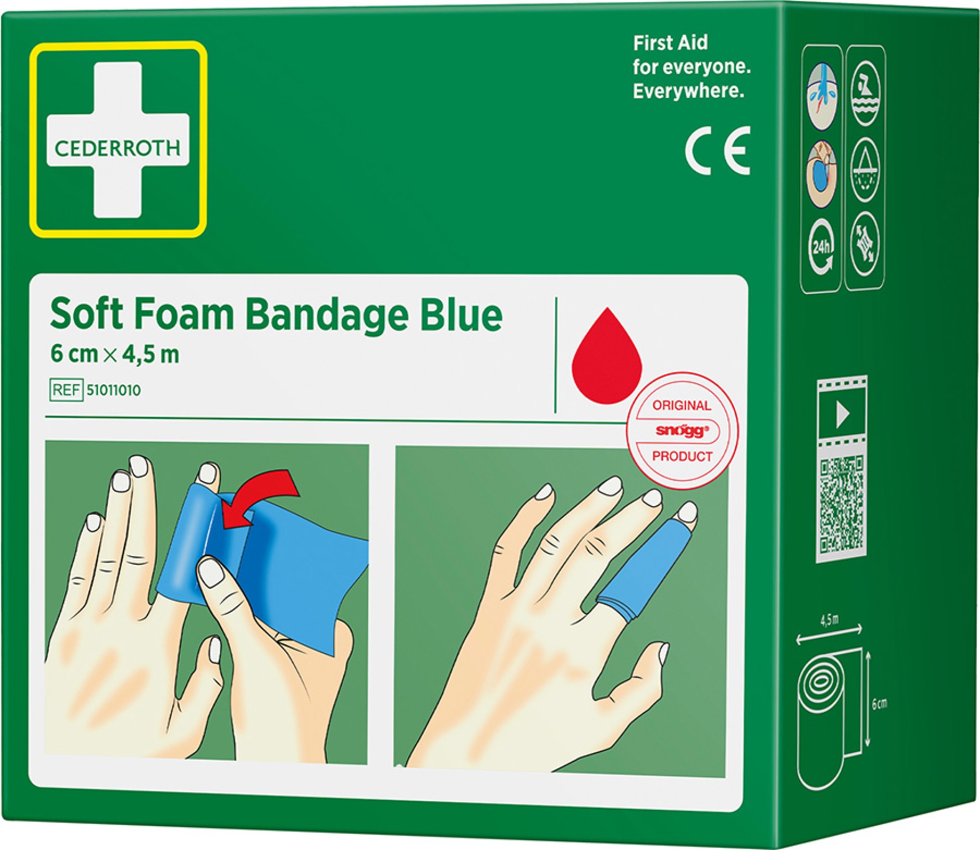 CEDERROTH Soft Foam Spezialverband, blau, 6x4,5 m, 1 Stück