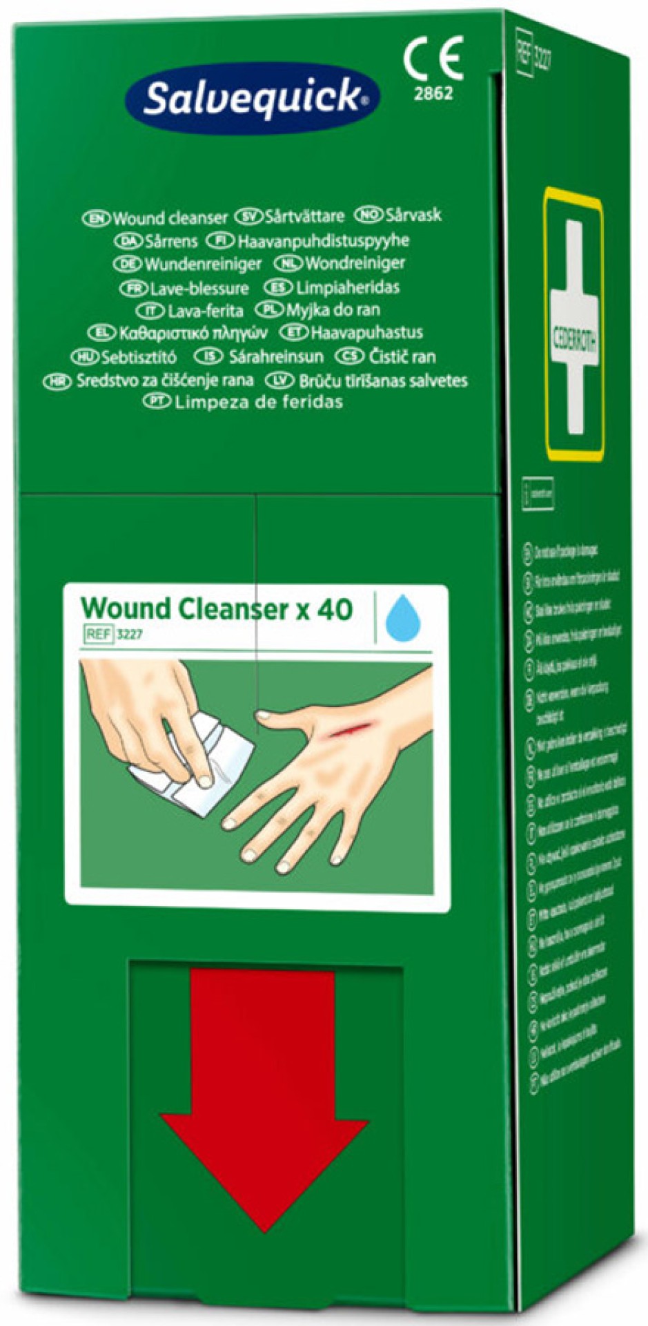 SALVEQUICK 40er-Pack Wundreinigungstuechlein 11x12 cm