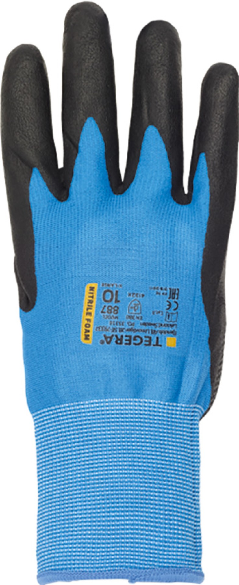 TEGERA 887 Schutzhandschuhe mit blauem Nylon, griffsicherem Nitril
