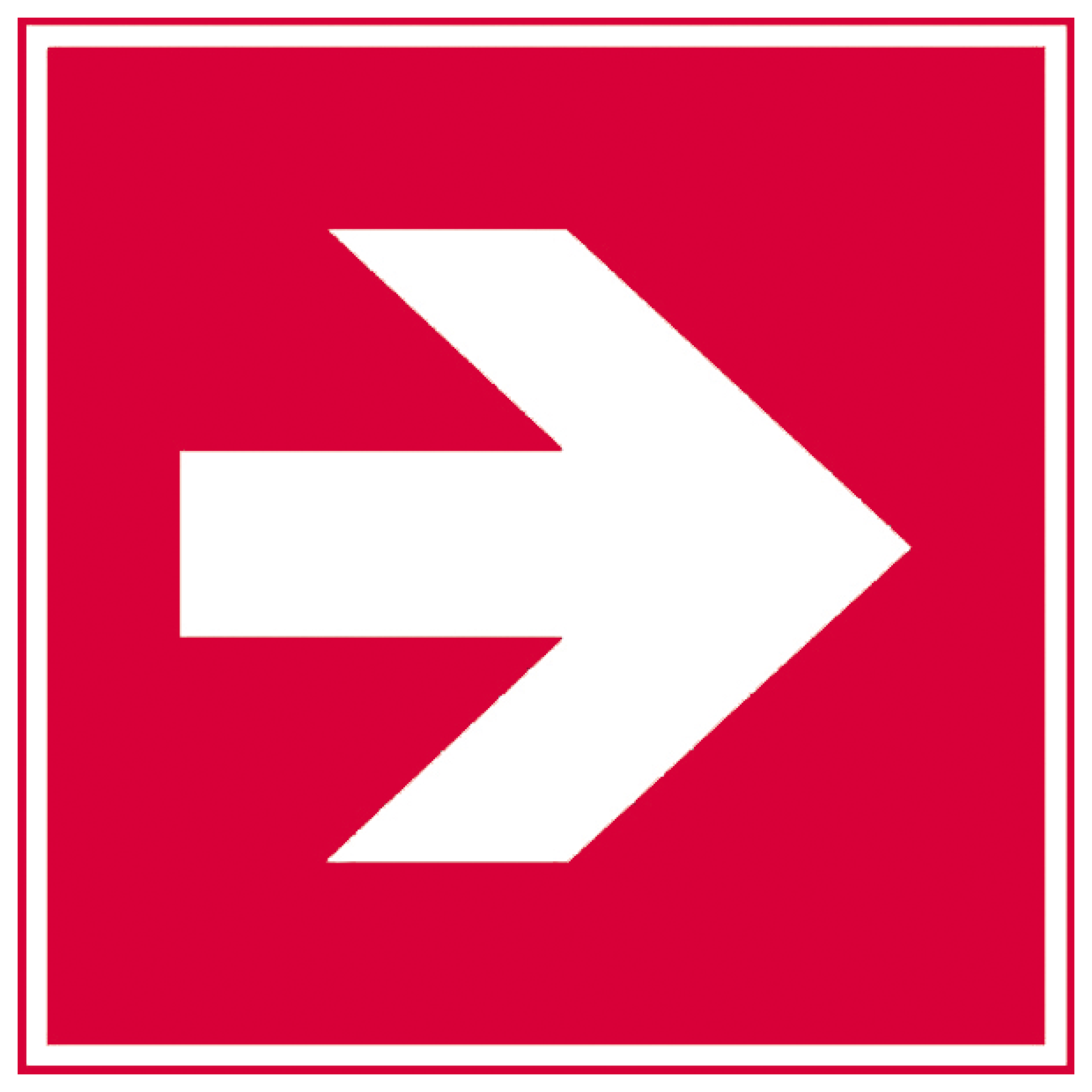 Brandschutz Schild nachleuchtender Richtungspfeil links/rechts 150x150 mm