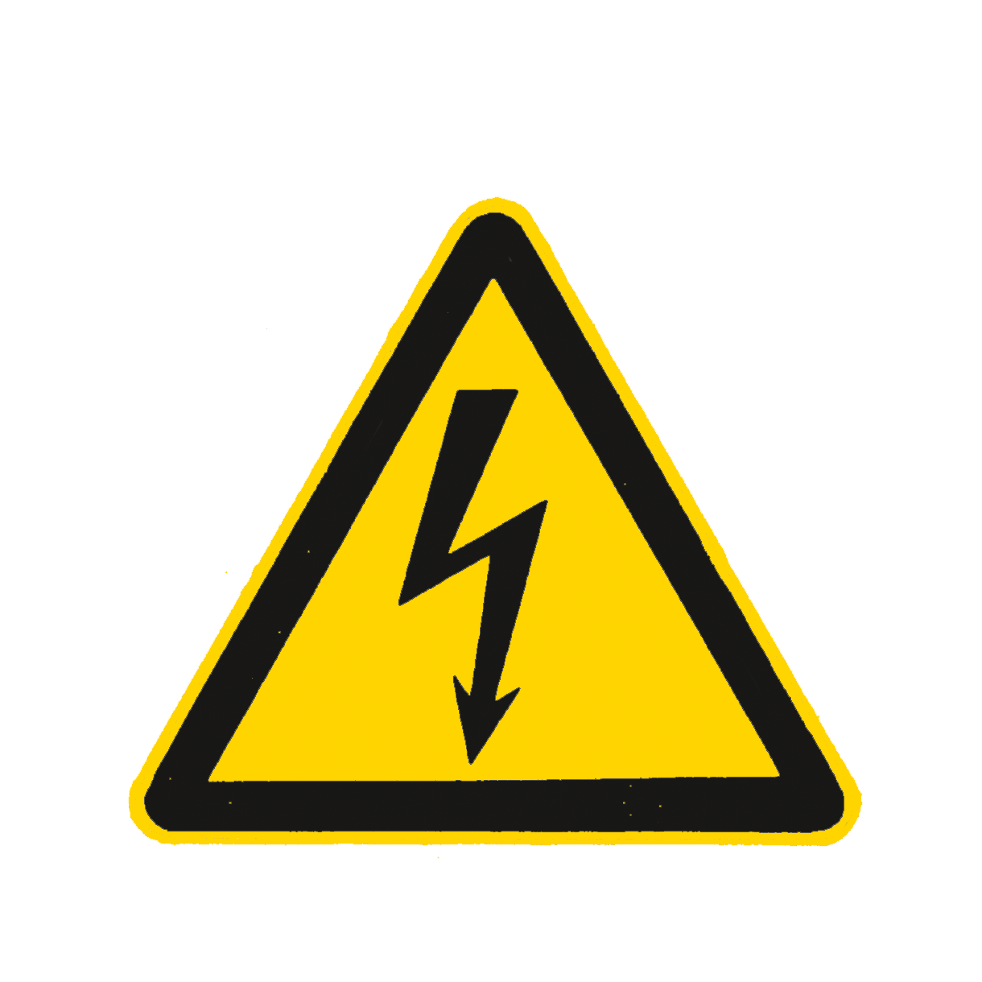 Warnschild Kunststoff Elektrizitaet 200 mm, Sicherheitszeichen