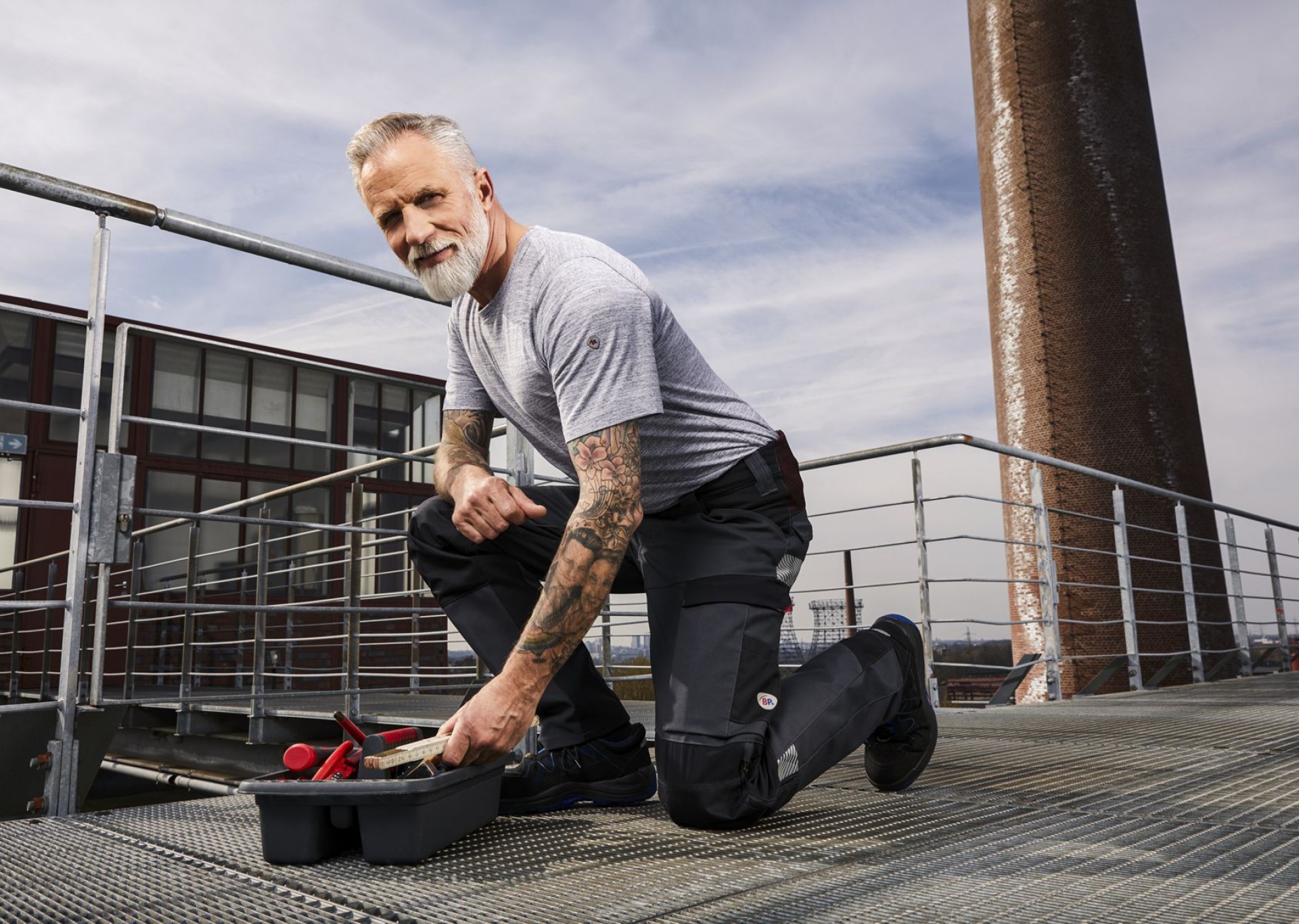 BP® Robuste Hybrid-Arbeitshose mit Kniepolstertaschen