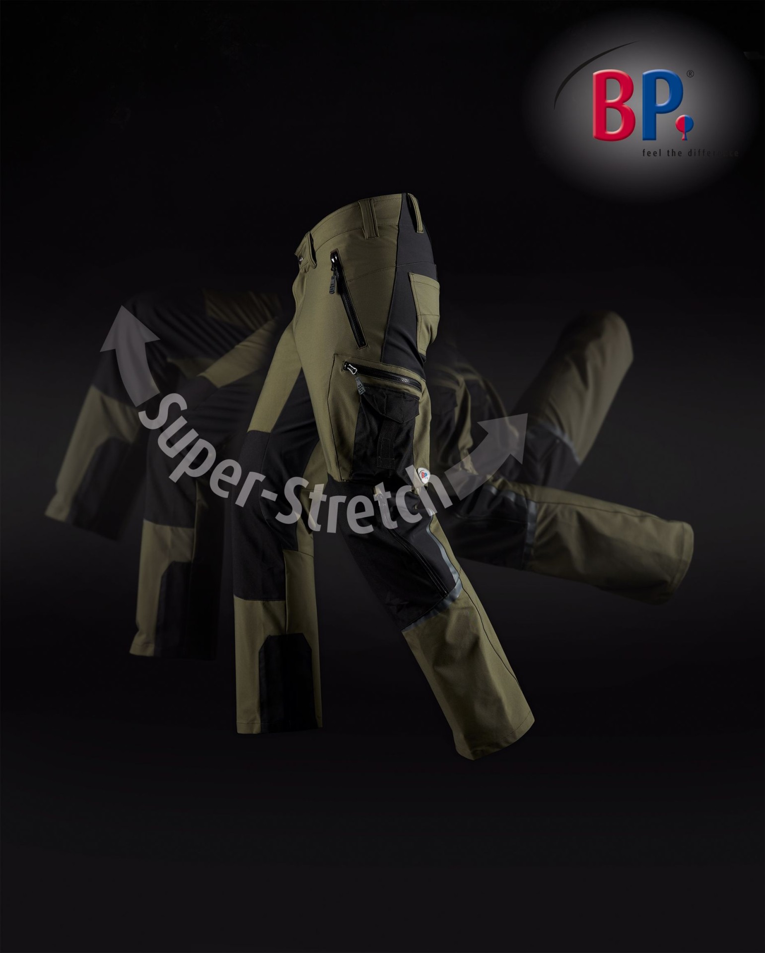 BP® Superstretch-Arbeitshose mit Kniepolstertaschen