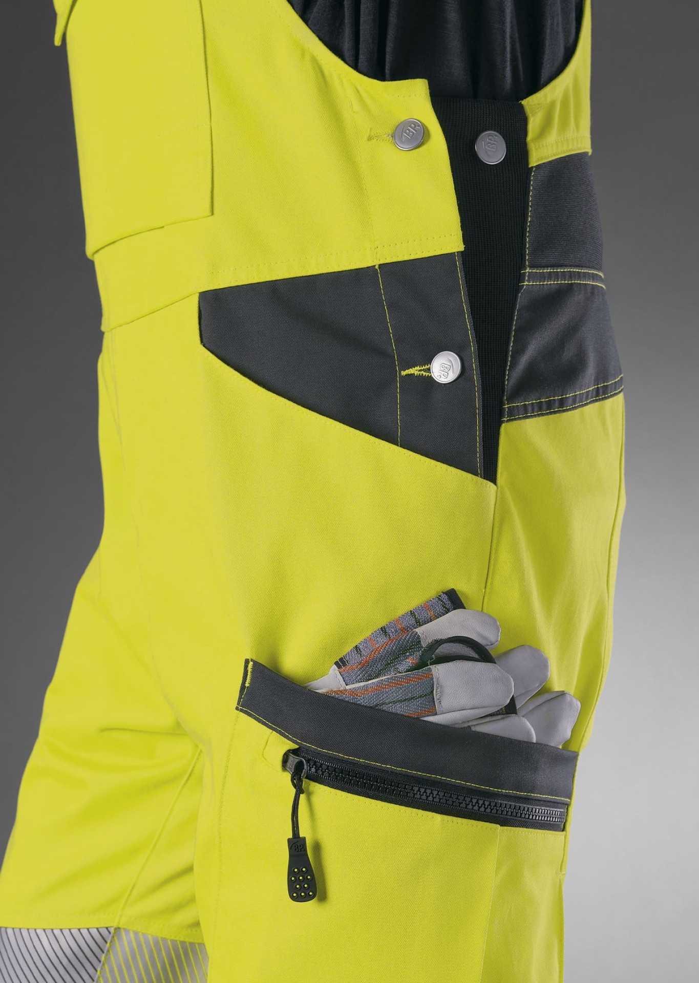 BP® Warnschutz-Stretch-Latzhose mit Knietaschen