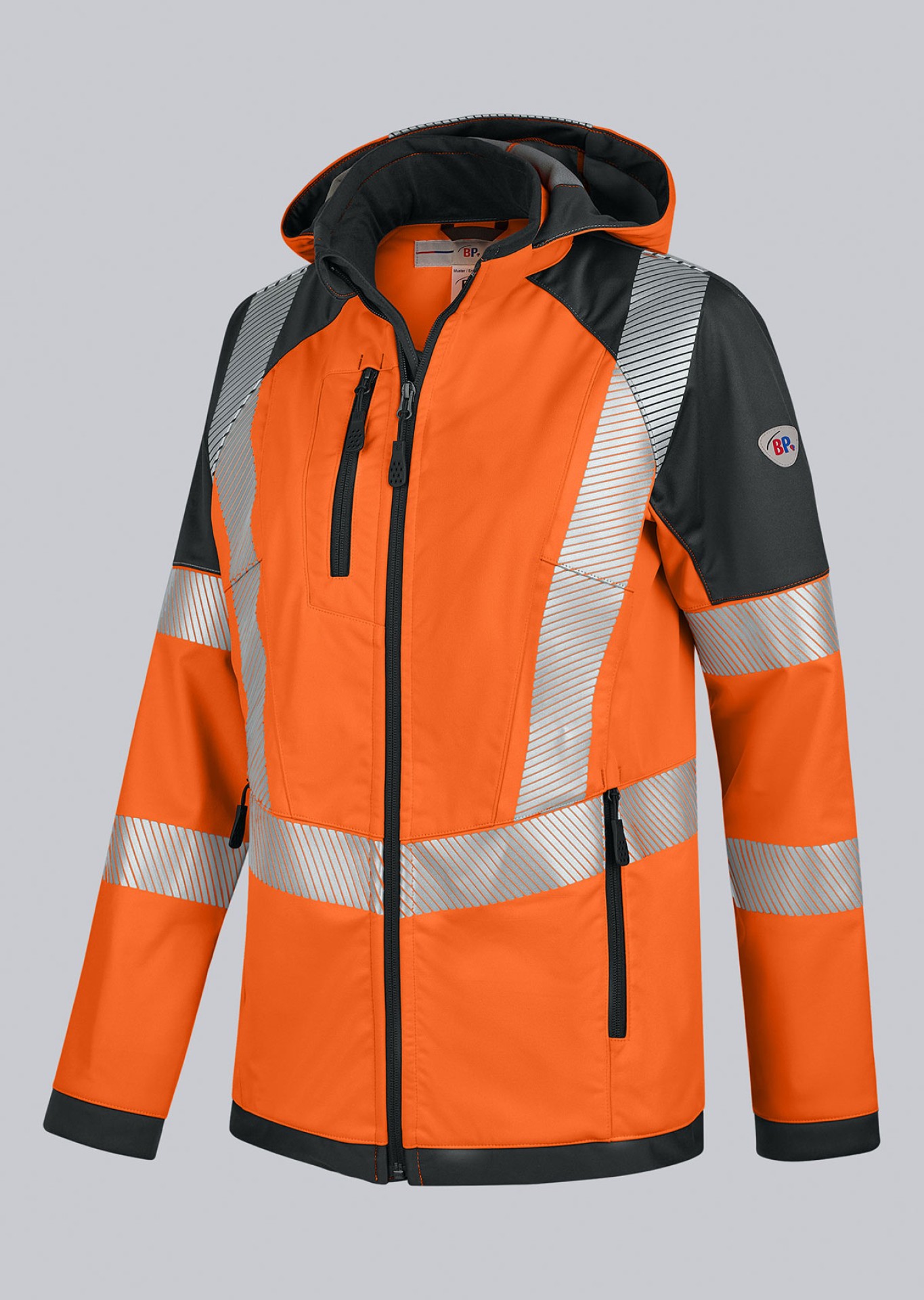 BP® Warnschutz-Stretch-Softshelljacke für Damen
