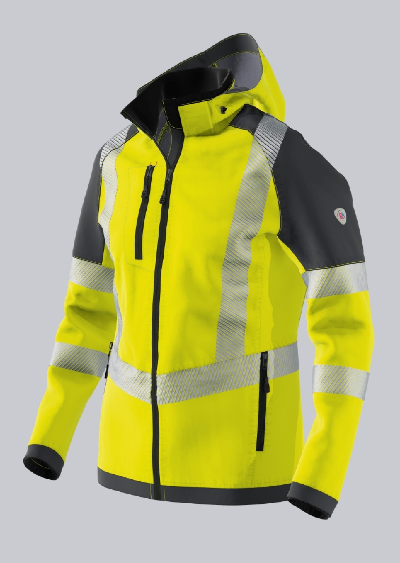 BP® Warnschutz-Stretch-Softshelljacke