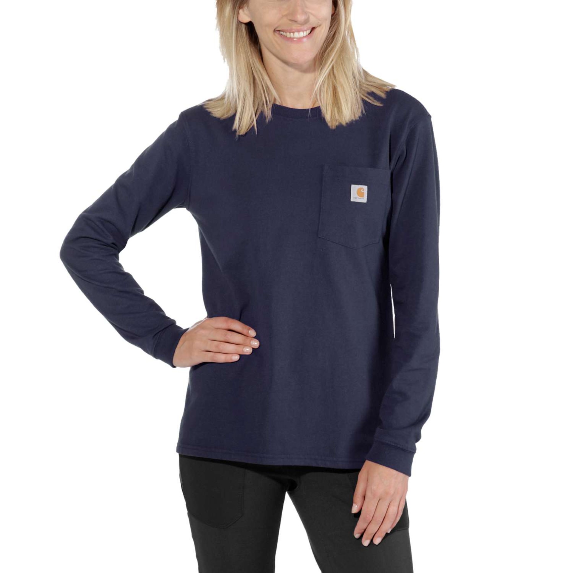 Loose Fit Heavyweight Long-Sleeve Pocket T-Shirt