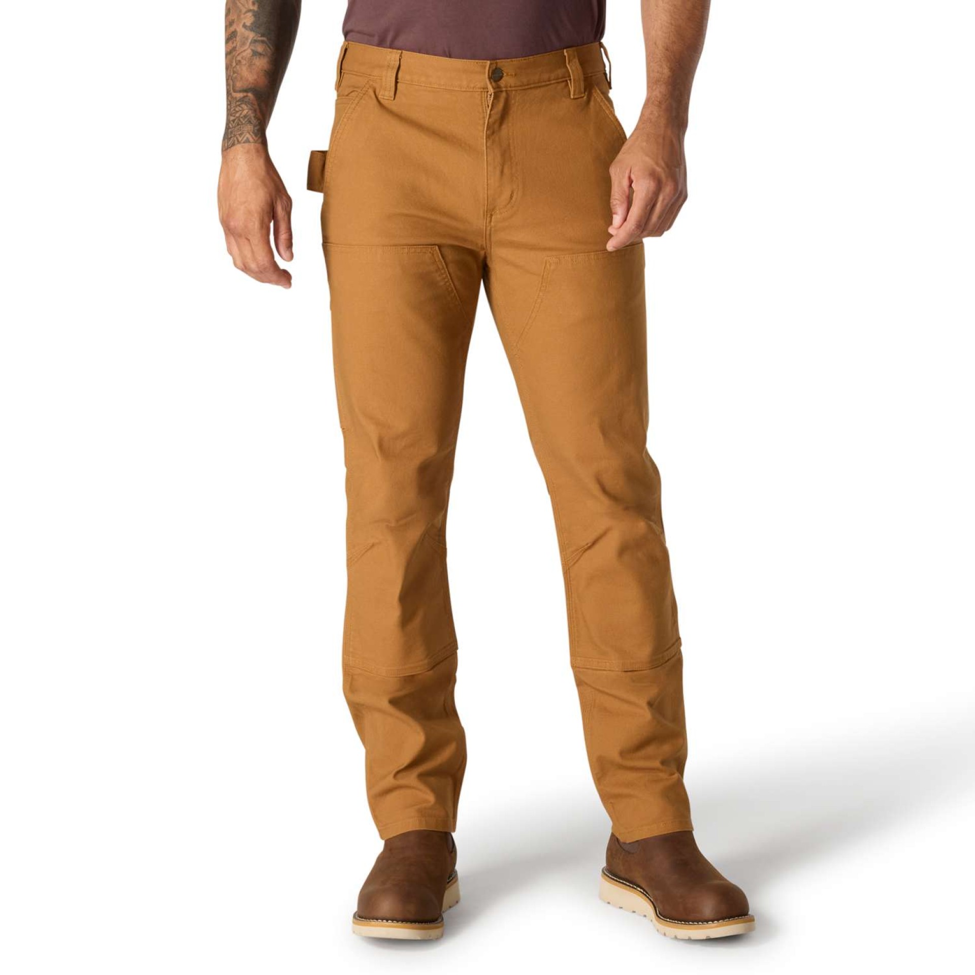 Slim Tapered Rugged Flex™ Duck Double-Front Dungaree
