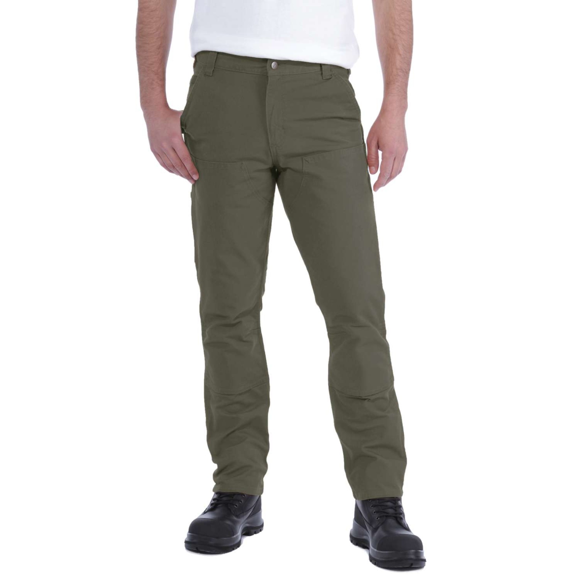Slim Tapered Rugged Flex™ Duck Double-Front Dungaree