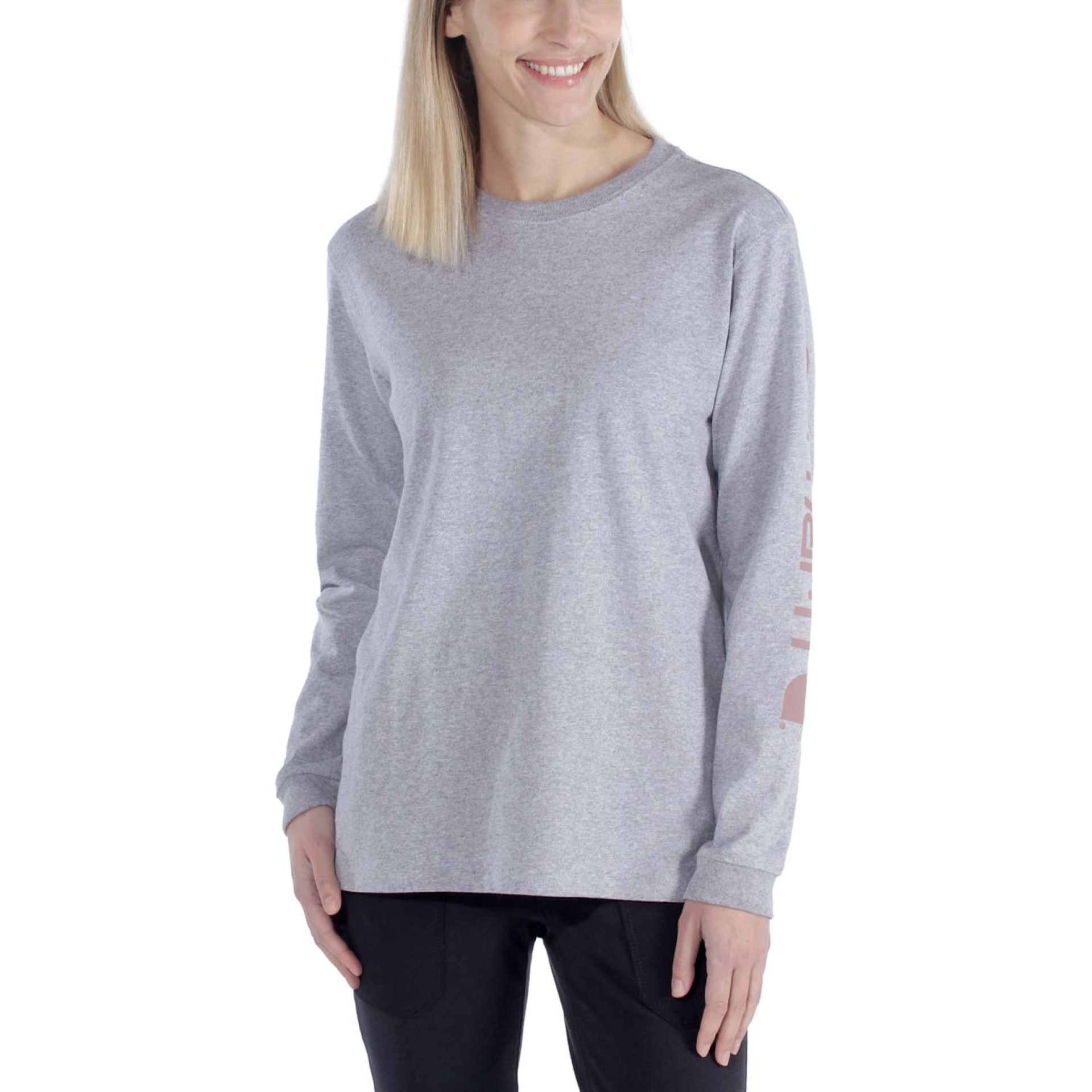 Loose Fit Heavyweight Long-Sleeve Logo Sleeve Graphic T-Shirt