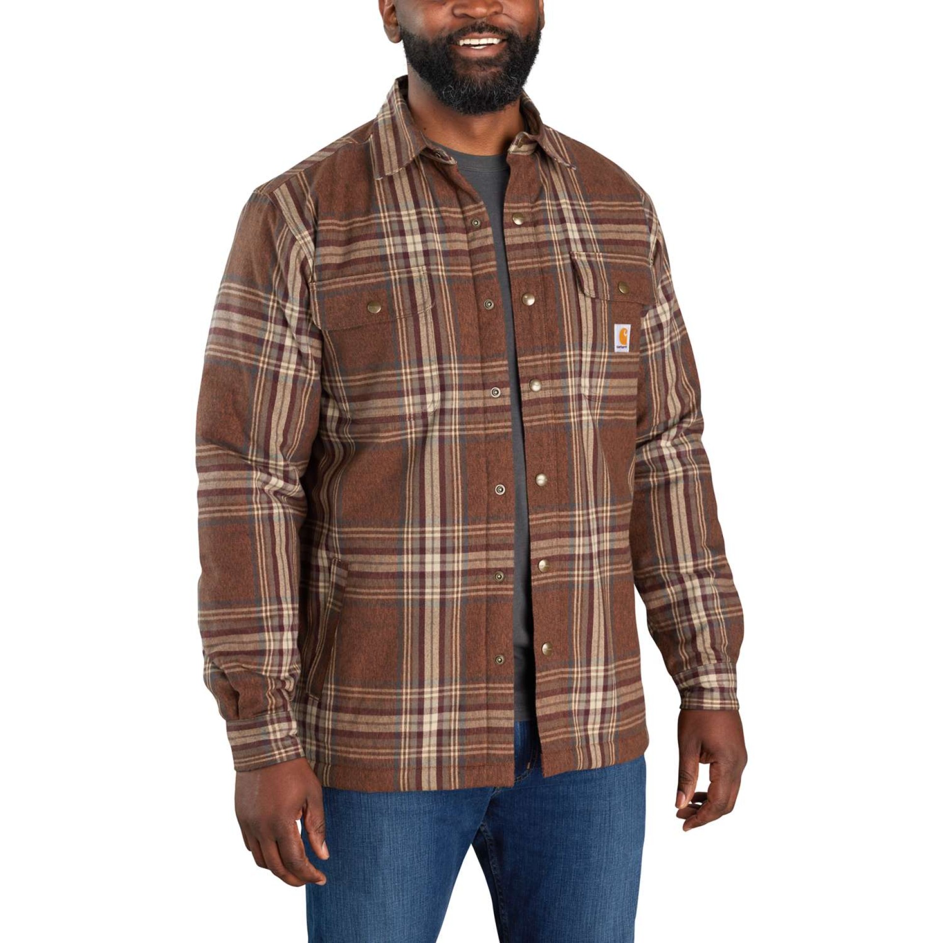 Relaxed Fit Heavyweight Flannel Sherpa-Lined Shirt Jac