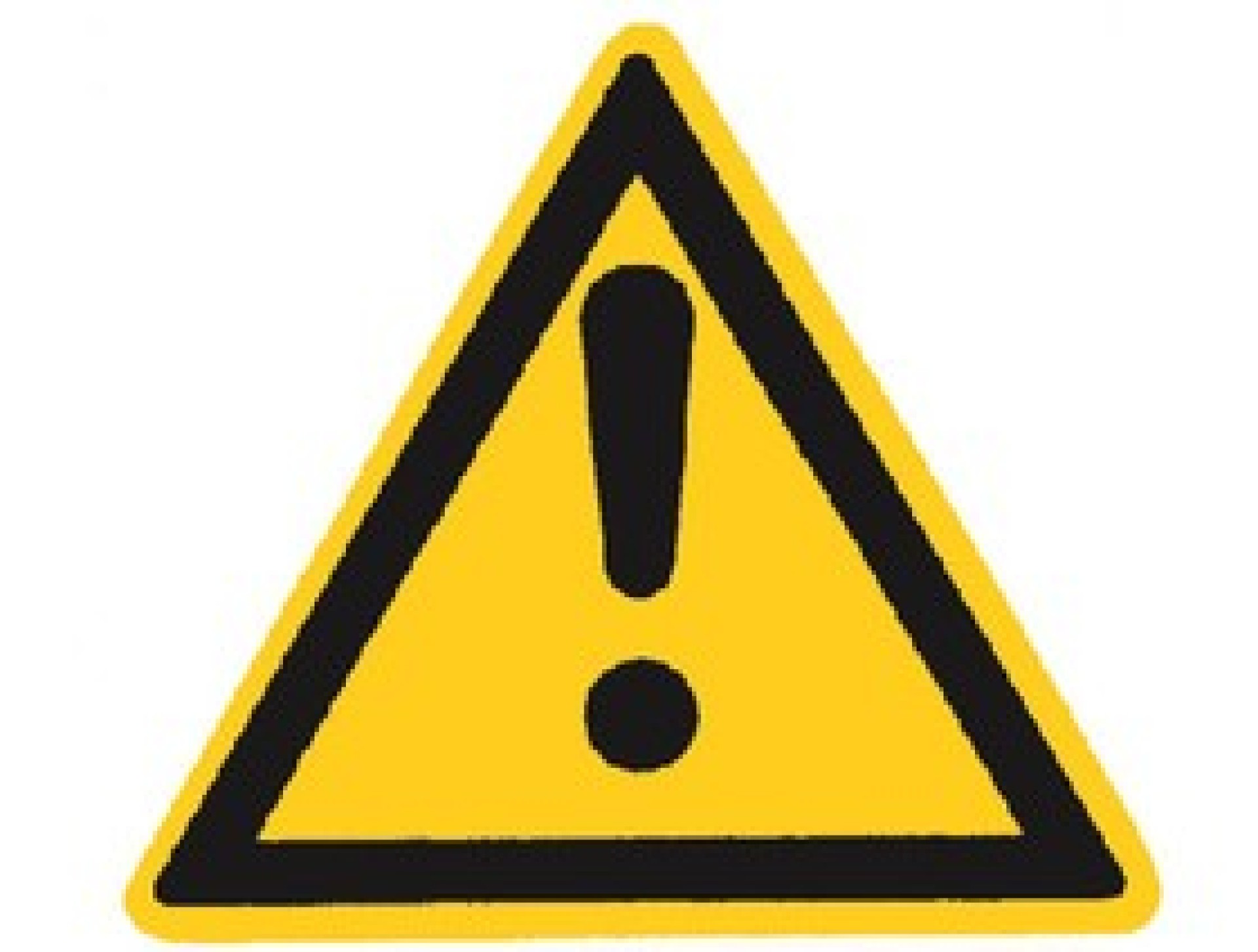 Warnschild Kunststoff 300 mm mit Aufschrift Gefahrenstelle