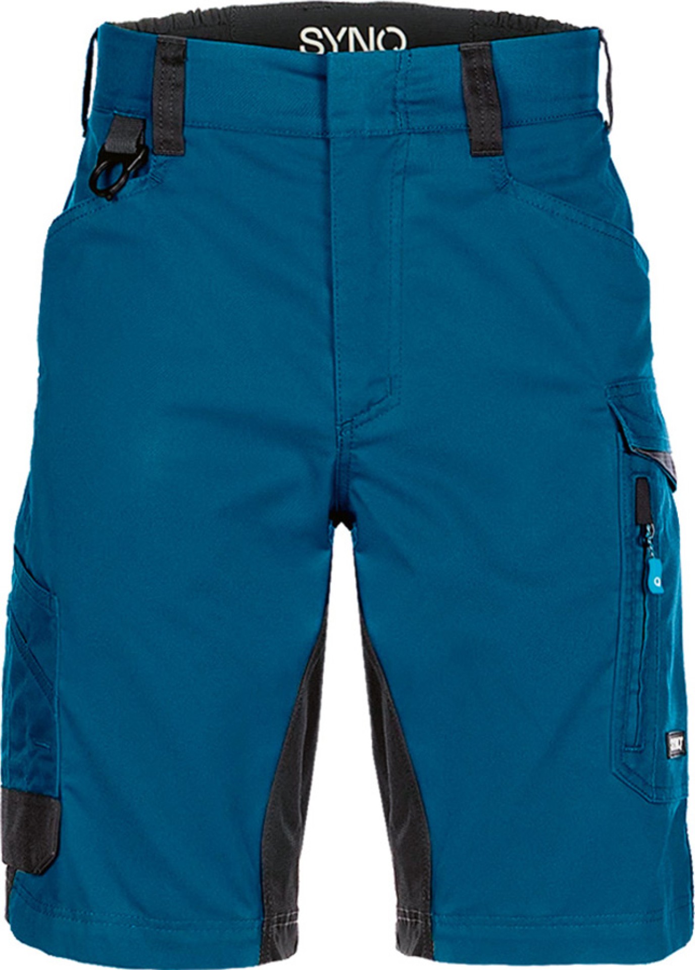 SYNQ SQOPE Shorts petrolblau Schwarz mit Stretch Cordura-Einsätzen