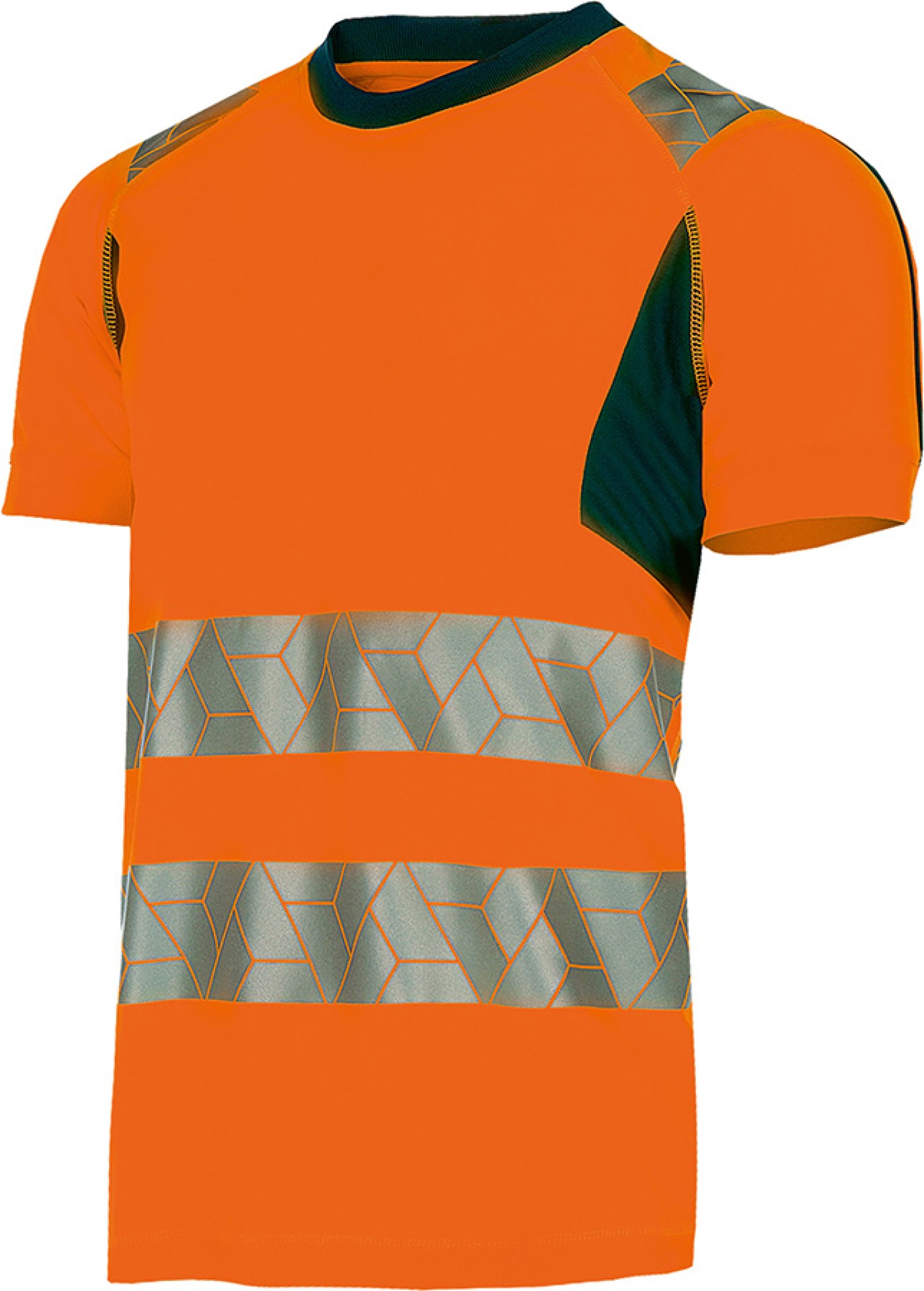 SYNQ Warnschutz-T-Shirt RISINGSTAR leuchtorange, UV-Schutz, Reflexstreifen