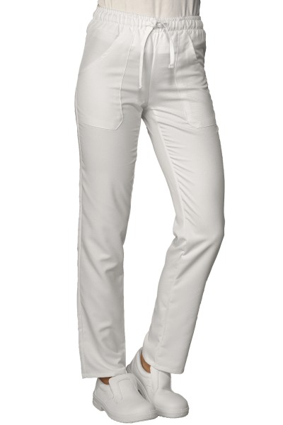 Weiße Hose mit Gummizug, Größe 3XL, OEKO-TEX® STANDARD 100, Zertifikat Nr. 25CX00077, Klass- Isacco