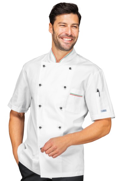 Kochjacke mit farbigem Band - Isacco