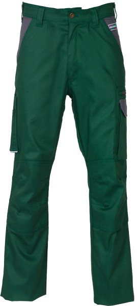 PROGRESSO Stretch Bundhose Grün-Grau mit Verstärkungen und Taschen