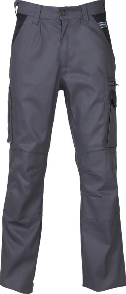 PROGRESSO Stretch Bundhose grau/dunkelgrau mit Knietaschen