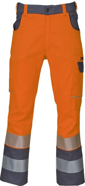 Warnschutz-Bundhose EXTENSO mit Reflexstreifen, leuchtorange/grau