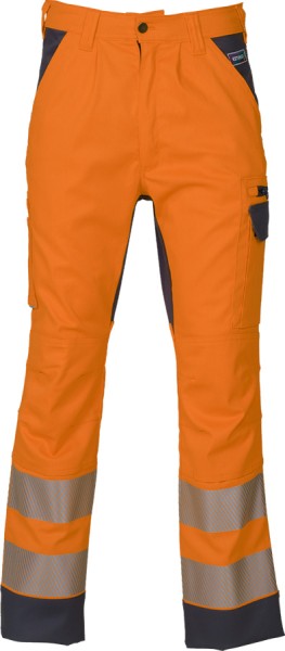 Warnschutz-Bundhose EXTENSO, leuchtorange-grau, dehnbares Mischgewebe