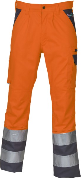 Warnschutz-Bundhose SICURELAST Reflexstreifen, Leuchtorange/Grau, Stretch