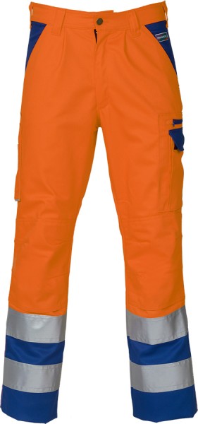 Warnschutz-Bundhose PROGRESSO Reflex, leuchtorange/blau, Mischgewebe