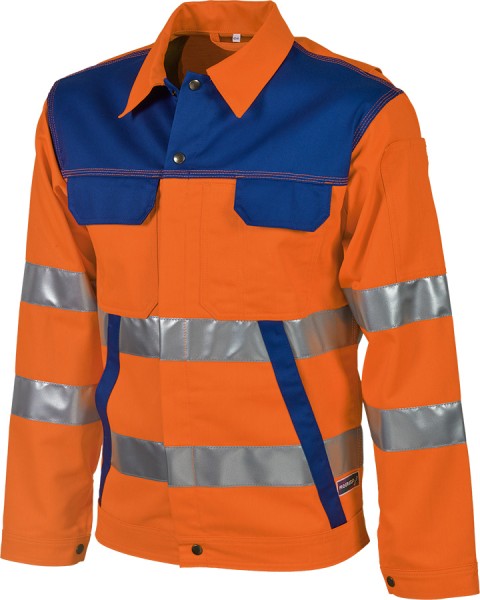 Warnschutz-Bundjacke PROGRESSO Fluoline 300, reflex-orange/blau, robust