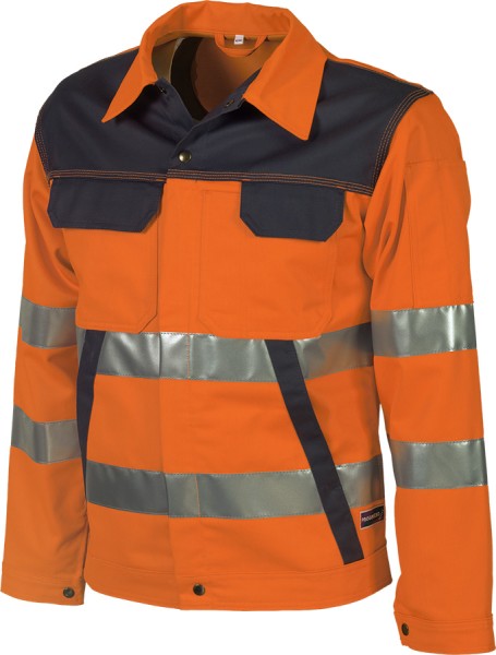 Warnschutz Bundjacke Progresso Reflex Leuchtorange Grau Mixgewebe