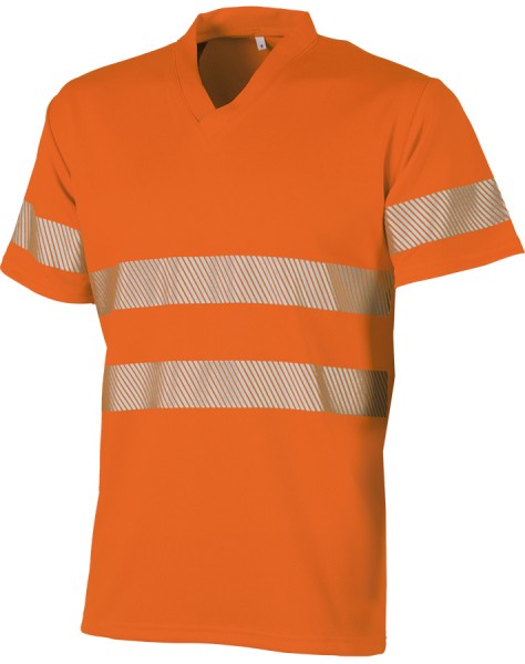 Warnschutz-T-Shirt OXYGEN, leuchtorange, antibakteriell, UV-Schutz