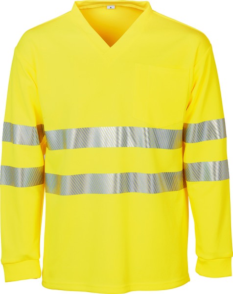 Warnschutz-Langarmshirt BIOACTIVE Reflex gelb mit UV-Schutz 50