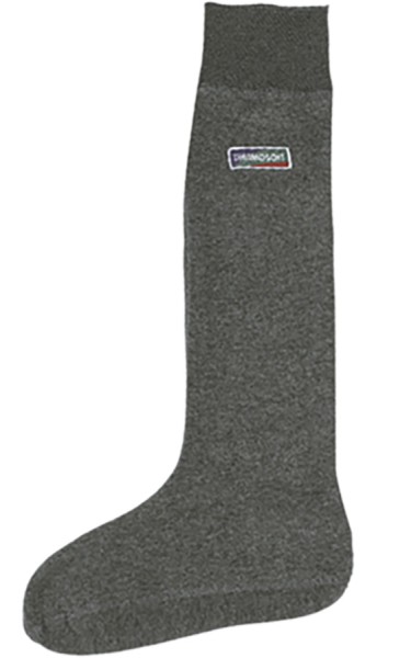 Hohe thermische Socken aus weichem Thermovelours, grau