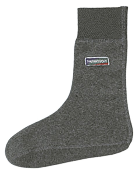 Thermo-Socken kurz aus weichem Thermovelours, grau